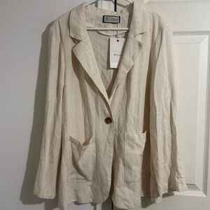Elevenses Cream Linen Jacket